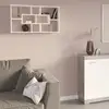 Image de Étagère Murale Rectangulaire Avec 8 Compartiments Blanc Fmd