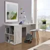 Image de Bureau Avec Étagères Latérales 117x73x75 Cm Chêne Sable Fmd