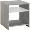 Image de Table Basse Avec Étagère Gris Béton Et Blanc Fmd