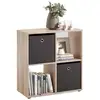 Image de Étagère 4 cases design gaman 70cm chêne