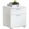 Image de Fmd Table De Chevet Avec 2 Tiroirs Blanc