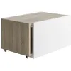 Image de Table Basse Extensible Blanc Et Chêne Fmd