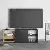 Image de Meuble Tv Avec 2 Compartiments Ouverts 133,5x39,9x49,2 Cm, Unité Tv, Buffet Bas Tv,, Armoire Tv 444232