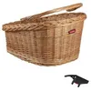Image de Panier Vélo Arrière en Osier GT - BIKE FASHION - 47X37X26 - Fixation à Clip - Multicouleur