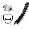 Image de Roue AV VTT 26P Exal ZX 19 Noire - Moyeu Shimano Dynamo 3D20