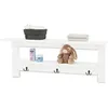 Image de Étagère murale/porte-manteau Emilia bois blanc - Pinolino - L 100 cm x P 18 cm x H 40 cm - Enfant - Aspect bois