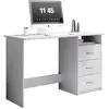 Image de Bureau adriano 123cm avec 3 tiroirs - blanc 39465179