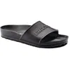 Image de Mules & Sabots Barbados - BIRKENSTOCK - Homme Noir - Motif hexagonal et logo imprimé