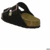 Image de Sandale Birkenstock Arizona Velours Marron - Femme - Confort légendaire - Double bride