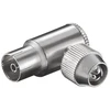 Image de Raccord Coudé Coaxial Goobay Avec Fixation À Vis - Fiche Coaxiale À Visser En Mé...