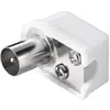 Image de Connecteur Coudé Coaxial Goobay Avec Fixation À Vis, Fin - Connecteur Adaptateur...