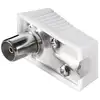 Image de Raccord Coudé Coaxial Goobay Avec Fixation À Vis - Adaptateur Femelle En Plastiq...