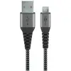 Image de Cable Usb 2.0 Goobay, Connecteur Usb-a, Connecteur Micro-usb, Gris/argent, 1 Metre, 49282