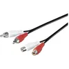 Image de Rallonge de câble audio stéréo 2xRca m/f 2.5m