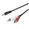 Image de Câble audio stéréo Rca mâle vers Jack 3.5mm stéréo
