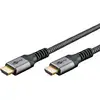 Image de Goobay 65262 Câble Hdmi 3 M Hdmi Type A (standard) Noir, Argent
