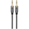 Image de GOOBAY Câble audio Jack 3.5 gold nylon tressé 3m