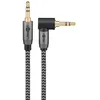 Image de GOOBAY Câble audio Jack 3.5 coudé 90° gold nylon tressé 50cm