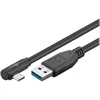 Image de Goobay Câble USB 3.0 USB-C à 90° vers USB-A - 1.5 m - Noir