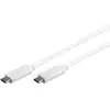 Image de Câble Usb 3.1 Type C (mâle/mâle) Blanc - 0.5 M