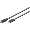 Image de Câble USB 2.0 mini (type B 5-pin) Mâle vers USB-C Mâle - GOOBAY - 0 5m - Noir