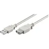 Image de Câble dextension USB 2.0 - GOOBAY - 0.3m - Couleur gris - Connecteur USB A