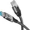 Image de Câble réseau - GOOBAY - Ethernet USB-A 3.0 vers RJ45 CAT 6 FTP - 1 m - Noir - M/M