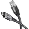 Image de Cable Ethernet Goobay Usb-c 3.2 Gen 1 Male Vers Rj-45 Male, Lan Noir/argent, 2 Metres 70698