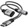 Image de Goobay Câble USB-C vers USB-C + Jack 3.5 mm (M/F) - 15 cm
