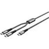 Image de CONECTICPLUS Câble USB type C double 60W Power Delivery nylon tressé - 1.50m