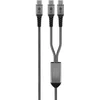 Image de Goobay Câble Textile 1 USB-C vers 2 USB-C (M/M) Power Delivery - 1.5 m