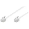 Image de Câble modulaire 2 fiches RJ11 4 broches 10m blanc - Wentronic