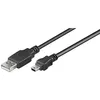Image de Câble USB - GOOBAY - USB2.0 - Type A vers Type B mini 5 pôles - 015 m - Noir