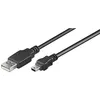 Image de Câble USB 2.0 Hi-Speed Type A Mâle - Mini-USB 03 m Noir - GOOBAY - Double blindage