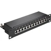 Image de Panneau De Brassage Goobay Cat 6 10 Pouces (25,4 Cm), 12 Ports, (1 U) - Stp Blin...
