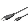 Image de Câble de raccordement USB - Wentronic - 3 mètres - Micro USB B - USB A - Noir