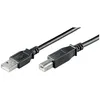 Image de Câble USB 2.0 Hi-Speed Type A - B 025 m Noir - GOOBAY - Double blindage - Serre-câble