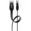 Image de Câble Ethernet CAT6 1.50m U/UTP plat - GOOBAY - Noir - Faible rayon de courbure - Grande flexibilité