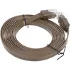 Image de Câble Patch Plat Goobay Cat 6, U/utp, Marron Foncé