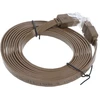 Image de Câble Patch Plat Goobay Cat 6, U/utp, Marron Foncé