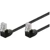 Image de Câble Patch Goobay Cat 5e 2x Coudé À 90°, F/utp, Noir