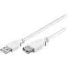 Image de goobay Rallonge de câble USB USB (F) pour USB (M) USB 2.0 30 cm blanc