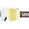 Image de Masque Uvex Athletic CV blanc marron avec lentille miroir orange