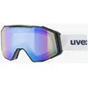 Image de Masque Uvex Gravity FM noir mat avec lentille miroir bleu