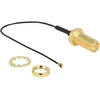 Image de Câble dantenne - DELOCK - RP-SMA (F) vers MHF4 (M) - 10 cm - Coaxial - Noir