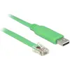 Image de Câble Usb Delock Usb 2.0 Vers Rs-232 Rj45 1,8m Vert