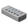 Image de Delock Hub Usb 5 Gbps Avec 4 Ports + 1 Port De Chargement Rapide Avec Interrupteurs Et Voyants