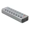 Image de Delock Hub Usb 5 Gbps Avec 7 Ports + 1 Port De Chargement Rapide + 1 Port Usb-c Pd 3.0 Avec Interrupteur Et Voyant