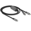 Image de DeLock Câble de recharge 1 USB-C vers 2 USB-C avec Power Delivery 3.0 100W 5A Noir - 1.2 m