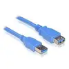 Image de Cable D'extension Usb 3.0 Type A Male Vers Usb 3.0 Type A Femelle Delock 5 M Bleu